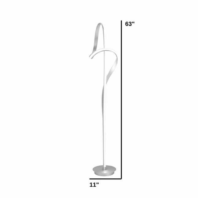 Budapest LED Silver  63" Tall Floor Lamp // Dimmable Floor Lamps TriadCommerceInc   