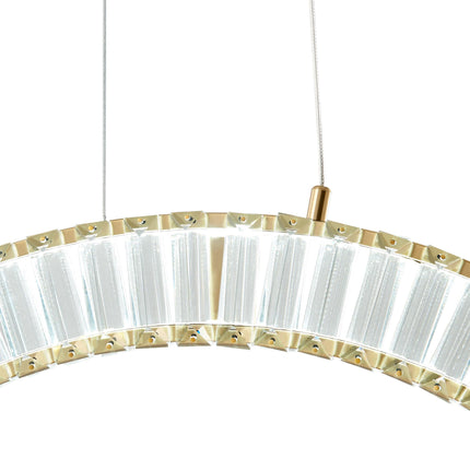 Sanford Brushed Gold Chandelier - 1 Light Chandeliers TriadCommerceInc   