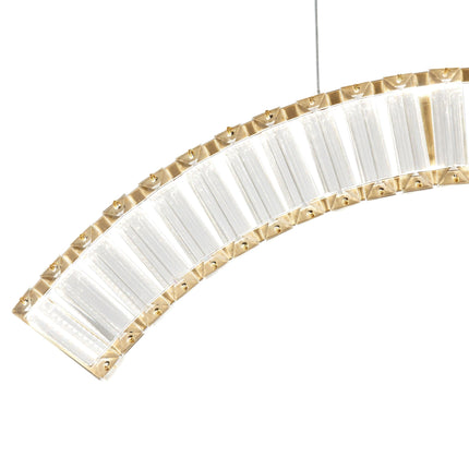 Sanford Brushed Gold Chandelier - 3 Lights Chandeliers-Pendants-Hanging Lights [TriadCommerceInc]   