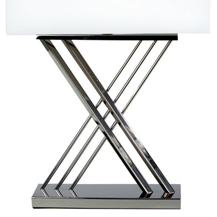 Chrome X Table Lamp // 1 Light Table Lamps [TriadCommerceInc]   