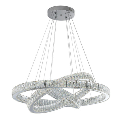 Crystal Elegance Three Ring Chandelier Chandeliers-Pendants-Hanging Lights [TriadCommerceInc]   