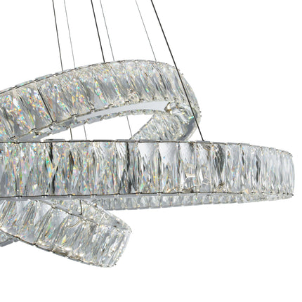Crystal Elegance Three Ring Chandelier Chandeliers-Pendants-Hanging Lights [TriadCommerceInc]   