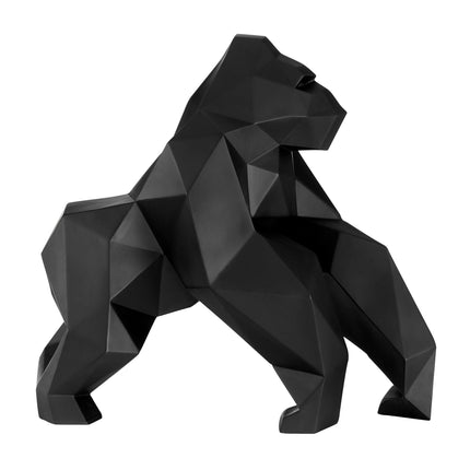 Geometric Ape Sculpture // Matte Black Sculpture [TriadCommerceInc]   