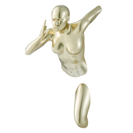 Gold Wall Runner 13" Woman Sculpture Sculpture [TriadCommerceInc]   