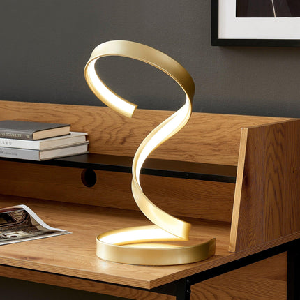 Hamburg Gold Table Lamp // LED Strip & Dimmable Switch Table Lamps [TriadCommerceInc]   
