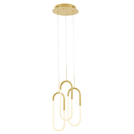 LED Three Clips Chandelier // Sandy Gold Chandeliers-Pendants-Hanging Lights [TriadCommerceInc]   