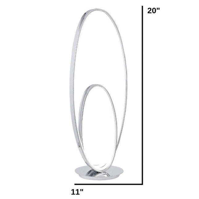 Milan Chrome Table Lamp // LED Strip & Touch Dimmer Table Lamps TriadCommerceInc   