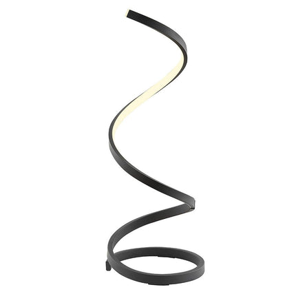 Modern Spiral LED Table Lamp // Led Strip // Matte Black Table Lamps [TriadCommerceInc]   