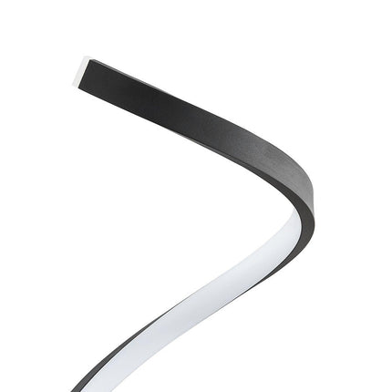 Modern Spiral LED Table Lamp // Led Strip // Matte Black Table Lamps [TriadCommerceInc]   