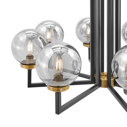 Monachopsis Large Gold & Black Chandelier Chandeliers-Pendants-Hanging Lights [TriadCommerceInc]   