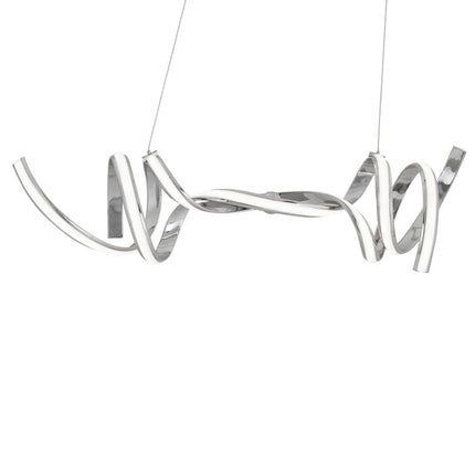 Munich LED Horizontal Chandelier // Chrome Chandeliers-Pendants-Hanging Lights [TriadCommerceInc]   