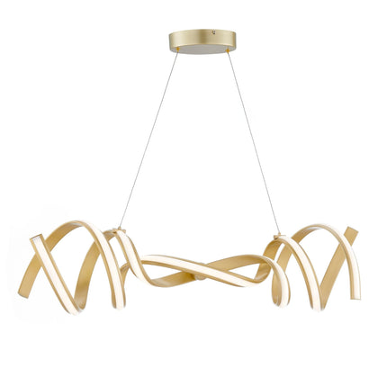 Munich LED Horizontal Chandelier // Gold Chandeliers-Pendants-Hanging Lights [TriadCommerceInc]   