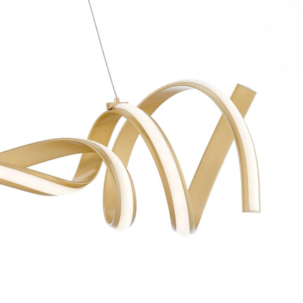 Munich LED Horizontal Chandelier // Gold Chandeliers-Pendants-Hanging Lights [TriadCommerceInc]   