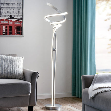 Munich LED Silver 63" Floor Lamp // Dimmable Floor Lamps [TriadCommerceInc]   