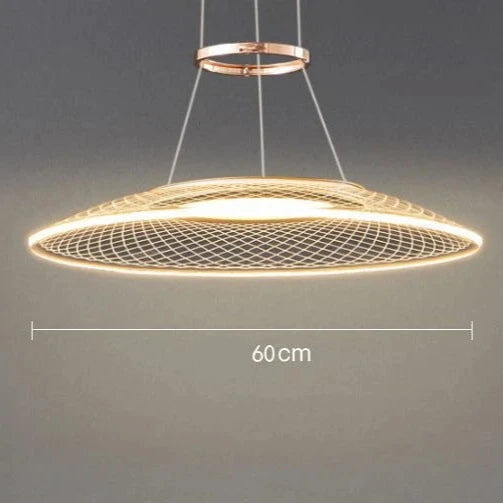 LED Round Crystal Pendant Lamp Chandelier TriadCommerceInc 60D cm Trichromatic Light 