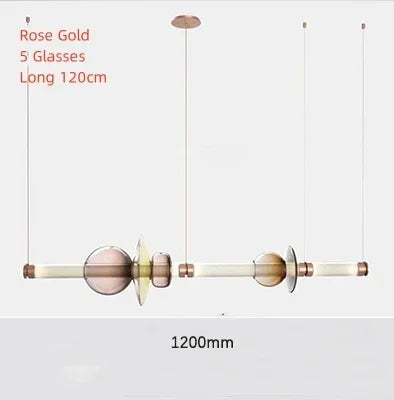 Nordic Long Dining Kitchen Chandelier Chandelier TriadCommerceInc Rose Gold -120cm Cold Light 