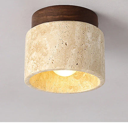 Wabi-Sabi Yellow Marble Ceiling Light Ceiling Light TriadCommerceInc   