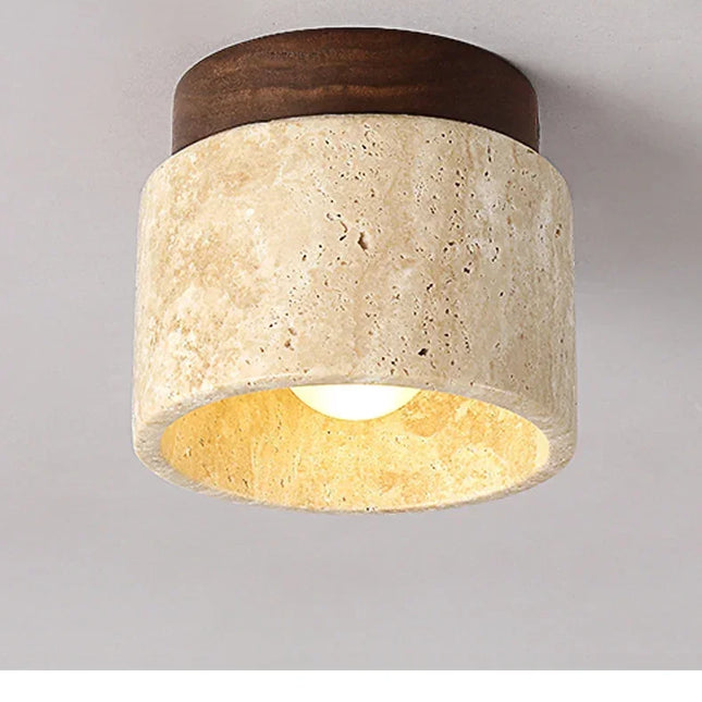 Wabi-Sabi Yellow Marble Ceiling Light Ceiling Light TriadCommerceInc   