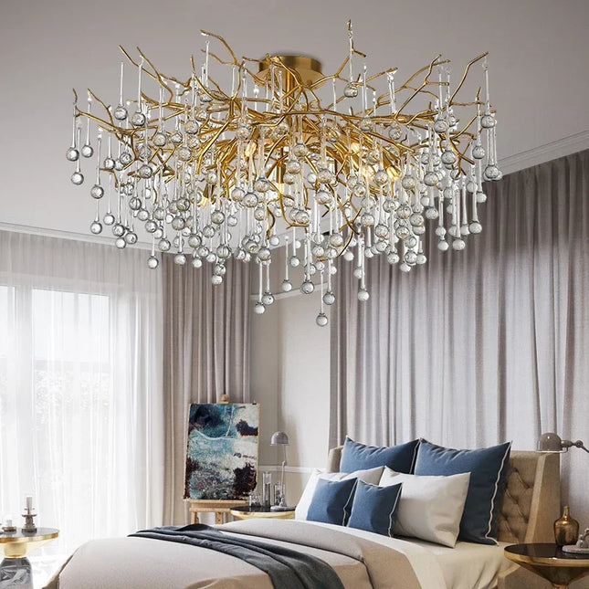 Nordic Gold Ceiling Chandelier LED Lamp Chandelier TriadCommerceInc   