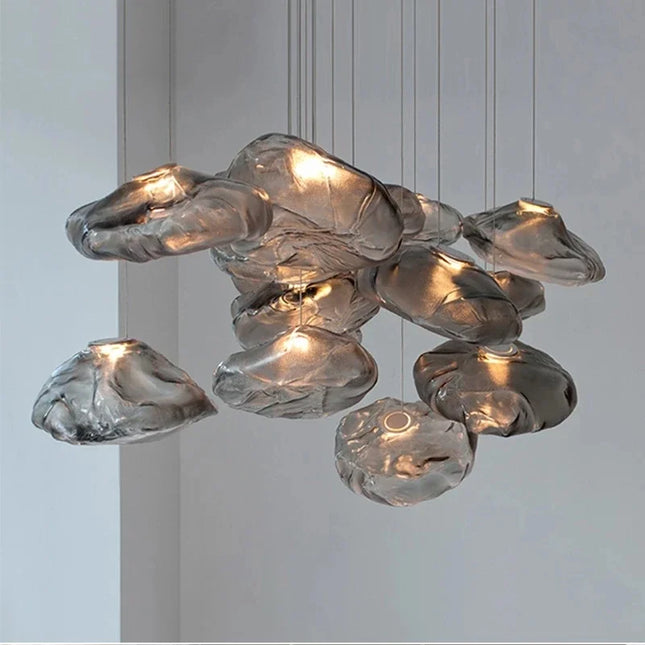 Modern Smoky Grey Glass Pendant Light Pendant Light TriadCommerceInc   