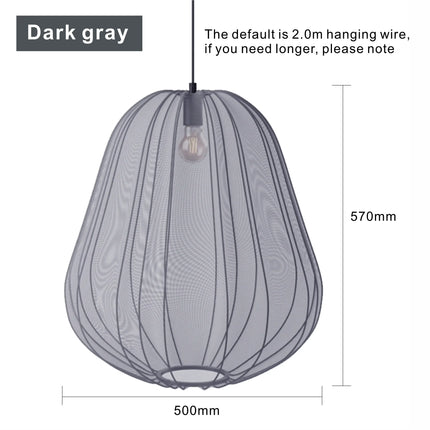 Nordic Minimalist Fabric Chandelier Chandeliers TriadCommerceInc Gray-50cm Cold White 