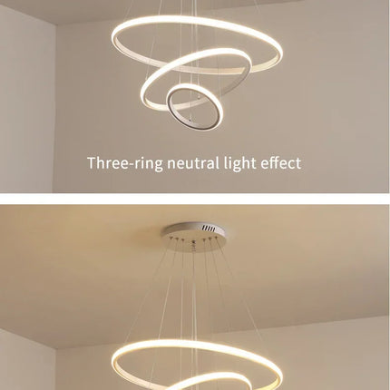 Nordic LED Circular Ceiling Pendant Light Pendant Light TriadCommerceInc   