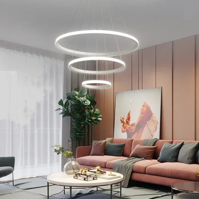 Nordic LED Circular Ceiling Pendant Light Pendant Light TriadCommerceInc   