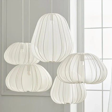 Nordic Minimalist Fabric Chandelier Chandeliers TriadCommerceInc   