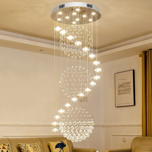 Modern Crystal Pendant Light Pendant Light TriadCommerceInc   