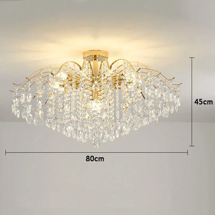 Modern Crystal Lights Chandelier Chandelier TriadCommerceInc D80CM Square Tricolor Dimmable 