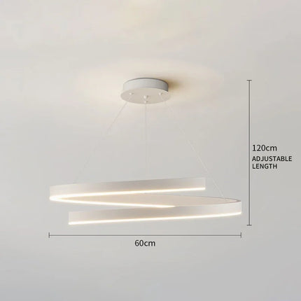 Modern Minimalist Nordic Chandelier Chandelier TriadCommerceInc Not Moon Style - White Infinite Dimming | 60CM | 110V 