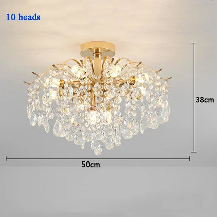 Modern Crystal Lights Chandelier Chandelier TriadCommerceInc D50CM Square Tricolor Dimmable 