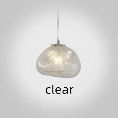 Modern Smoky Grey Glass Pendant Light Pendant Light TriadCommerceInc Clear Glass 25cm | Warm Light 