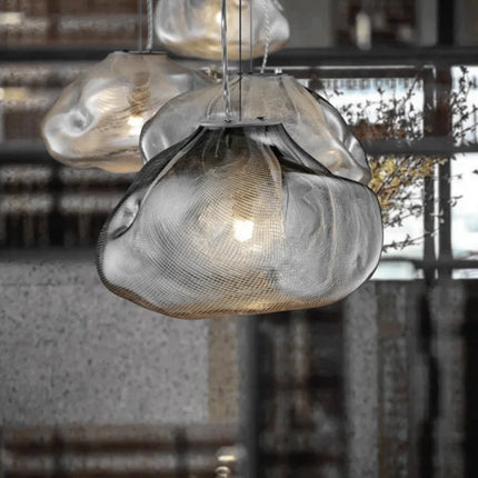 Modern Smoky Grey Glass Pendant Light Pendant Light TriadCommerceInc   