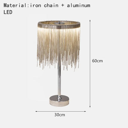 Aluminum Tassel Chain LED Floor Lamps Floor Lamps TriadCommerceInc   