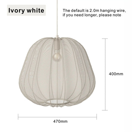 Nordic Minimalist Fabric Chandelier Chandeliers TriadCommerceInc Ivory White-D47cm Cold White 