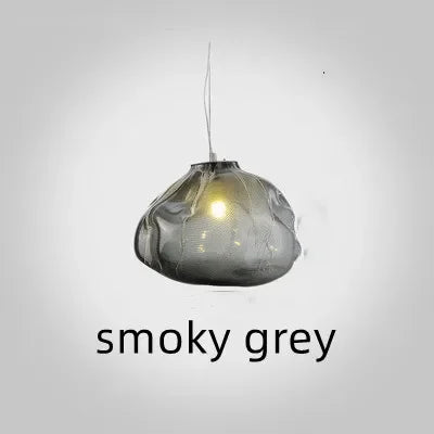 Modern Smoky Grey Glass Pendant Light Pendant Light TriadCommerceInc Smoky Grey Glass 40cm | Warm Light 