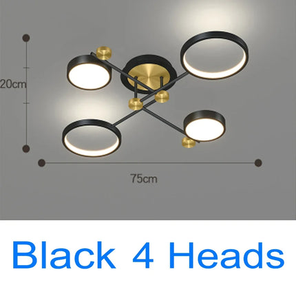 Modern Pendant LED Lighting Fixture Pendant Light TriadCommerceInc Black 4H 3 Color Change 