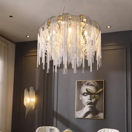 Luxury Tassel Chain Chandelier Chandelier TriadCommerceInc   