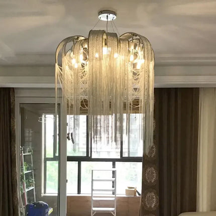 Luxury Tassel Chain Chandelier Chandelier TriadCommerceInc   