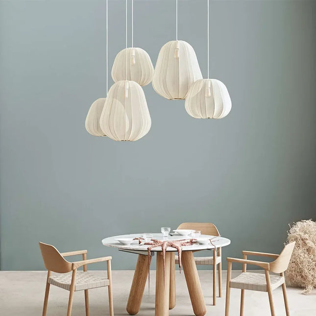 Nordic Minimalist Fabric Chandelier Chandeliers TriadCommerceInc   