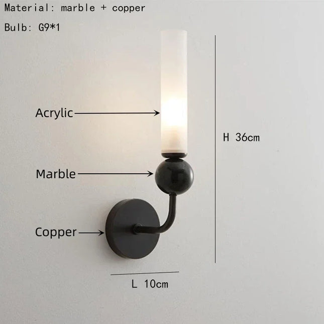 Long Pole Wall Lamp Wall Lamp TriadCommerceInc Black Small Warm Light 