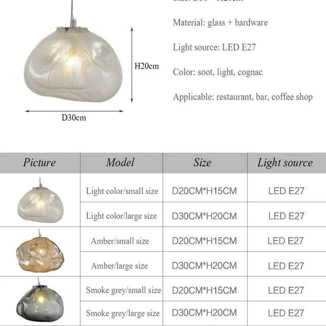 Modern Smoky Grey Glass Pendant Light Pendant Light TriadCommerceInc   