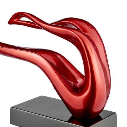 Saggita Abstract Sculpture // Metallic Red Sculpture [TriadCommerceInc]   