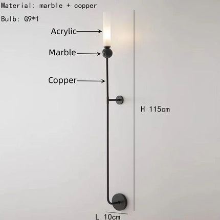 Long Pole Wall Lamp Wall Lamp TriadCommerceInc Black Large Downside Warm Light 