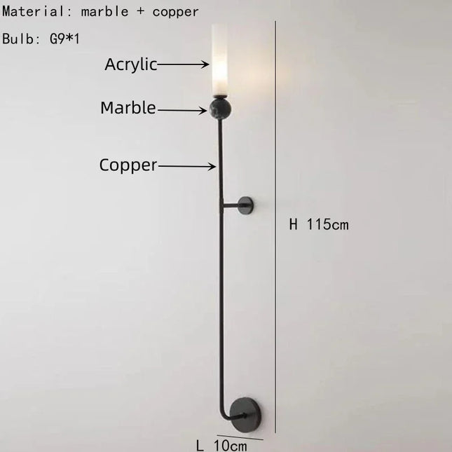 Long Pole Wall Lamp Wall Lamp TriadCommerceInc Black Large Downside Warm Light 