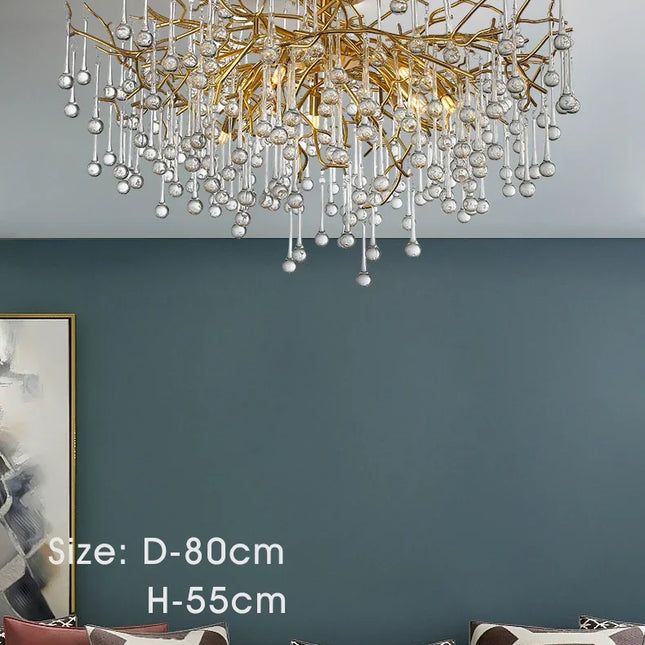 Nordic Gold Ceiling Chandelier LED Lamp Chandelier TriadCommerceInc   