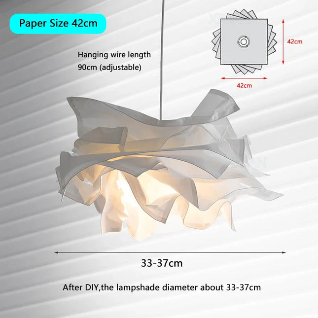 Nordic Handmade DIY Pendant Lamps Pendant Lamp TriadCommerceInc Paper Size 42cm White Light 