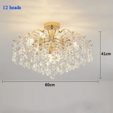 Modern Crystal Lights Chandelier Chandelier TriadCommerceInc D60CM Square Tricolor Dimmable 