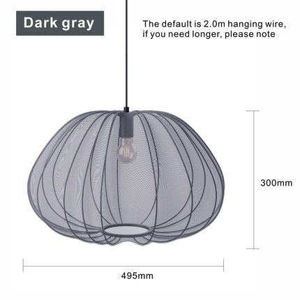 Nordic Minimalist Fabric Chandelier Chandeliers TriadCommerceInc Gray-49.5cm Cold White 